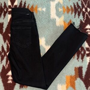 NEW NO TAGS! Insider Slit Ankle Fray Womens 24 MOTHER BLACK JEANS